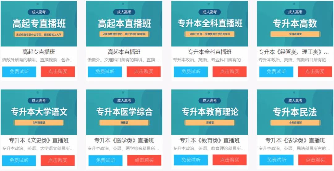 2020年云南省成人高考復(fù)習(xí)教材（視頻版）