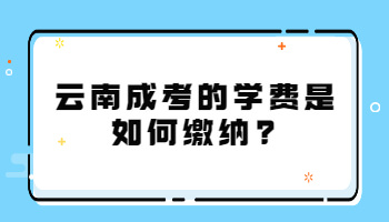 云南成考的學(xué)費(fèi)是如何繳納