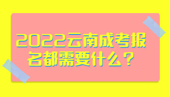 云南成考報(bào)名都需要什么