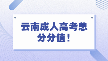 云南成人高考總分