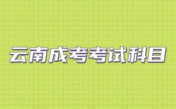 2024年云南成考包含哪些考試科目？