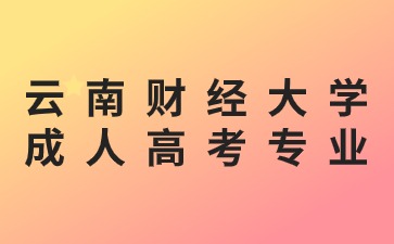 2024年云南財經大學成人高考有哪些推薦專業？