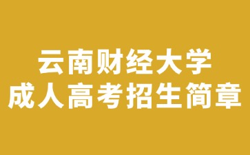 2024年云南財(cái)經(jīng)大學(xué)成人高考招生簡(jiǎn)章